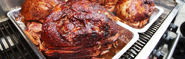 grilled spiral ham