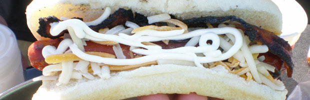 mexican hot dog bacon cheese sour cream