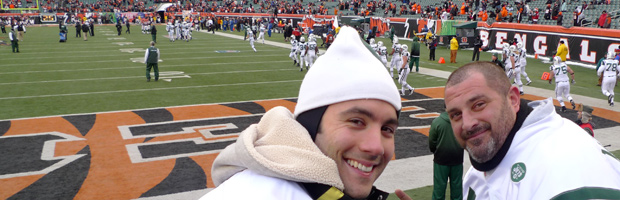 jay and frank from tailgatejoe at the jets bengals wildcard playoff