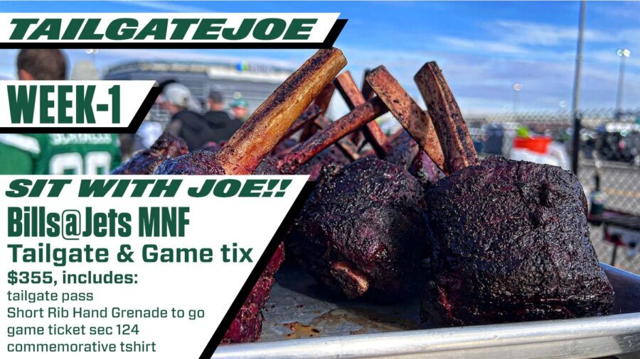 ny jets tailgate party tailgatejoe, tailgate pass and game ticket