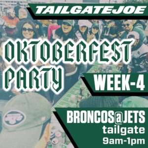 New York jets tailgate party tailgatejoe jets vs broncos 2024 Oktoberfest party