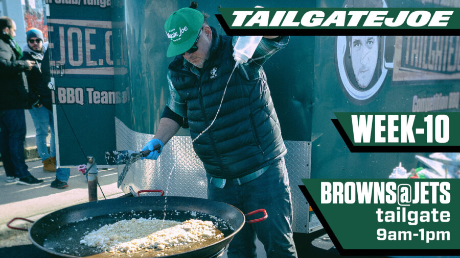 ny jets tailgate party vs cleveland browns tailgatejoe