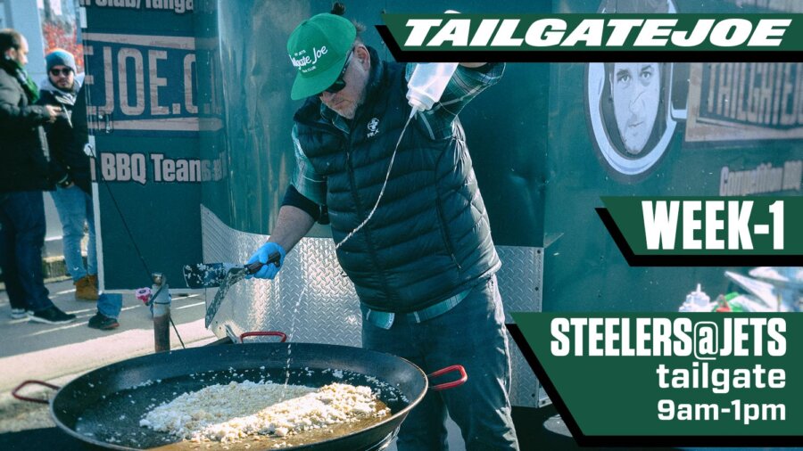 ny jets tailgate party vs pittsburgh steelers tailgatejoe
