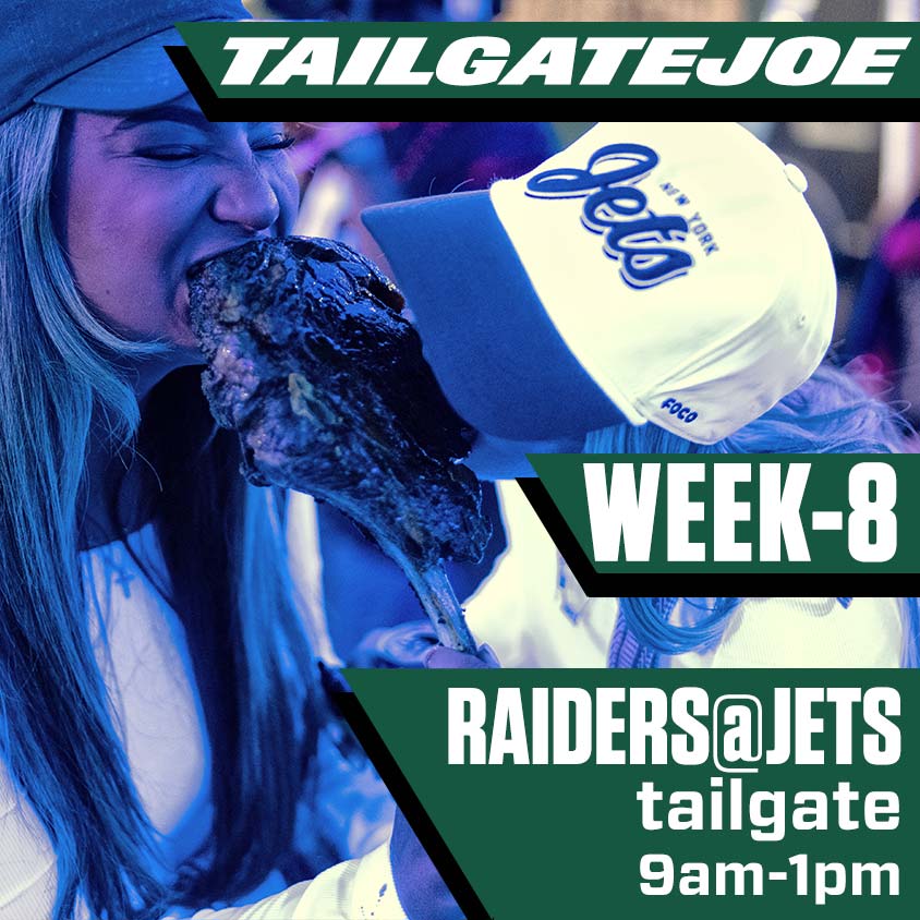 ny jets tailgate party vs Las Vegas raiders 2026 tailgatejoe
