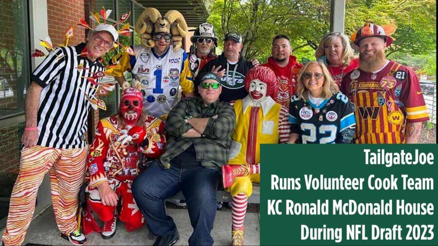 tailgatejoe cooks at Kansas City Ronald McDonald house during 2023 nfl draft